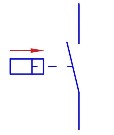 symbol of single acting flow switch