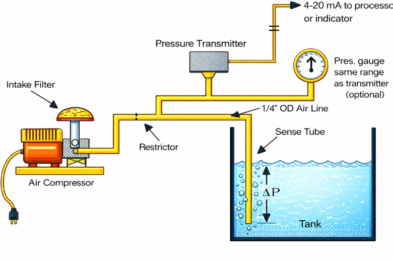 Bubbler Level Sensor working diagram.p