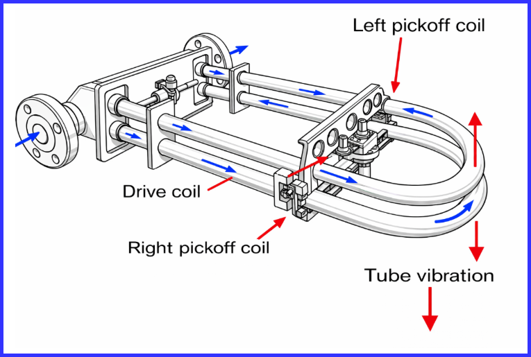 Coriolis Mass Flow Meter diagram