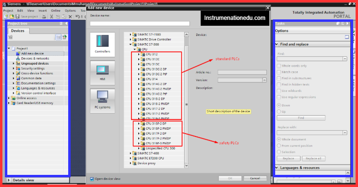 different models of S7-300.