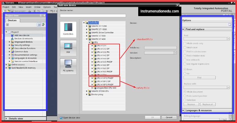 different models of S7-400.