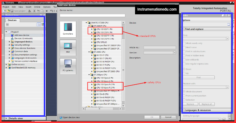 different models of S7-ET200.
