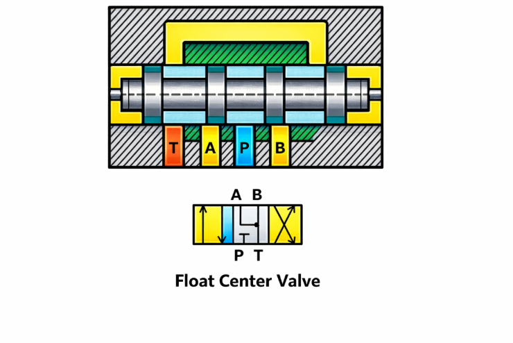 float center spool valve diagram