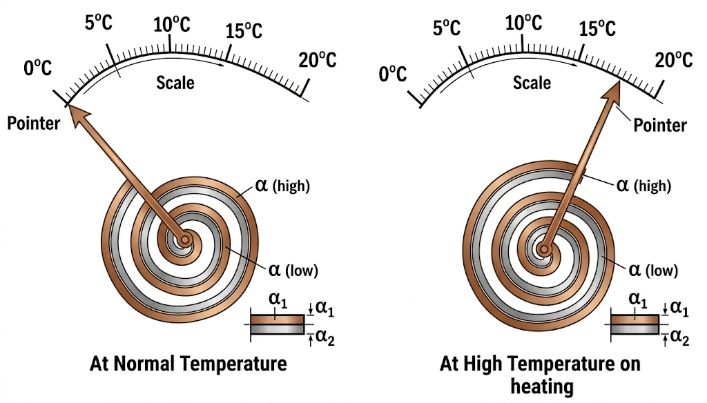 . A typical design of such a thermometer is shown in the figure below.