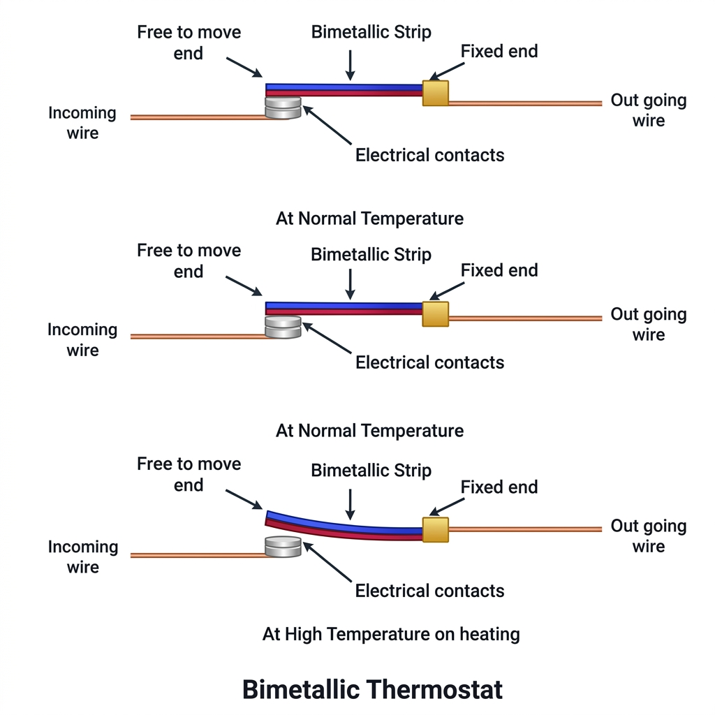 bimetallic thermost diagram