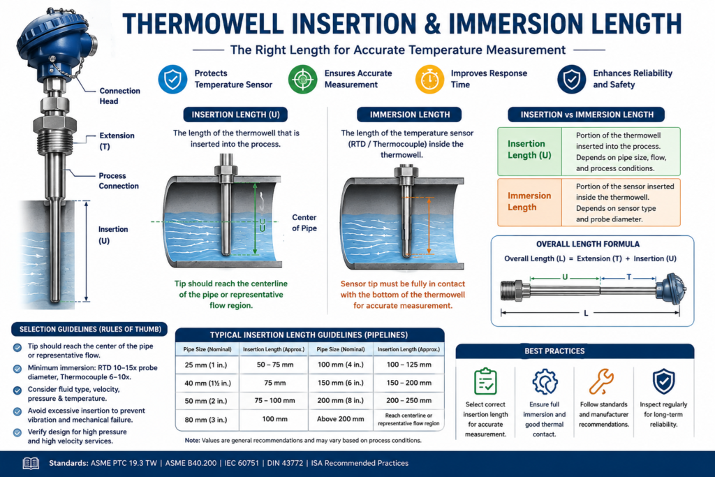 Thermowell Insertion and Immersion Length