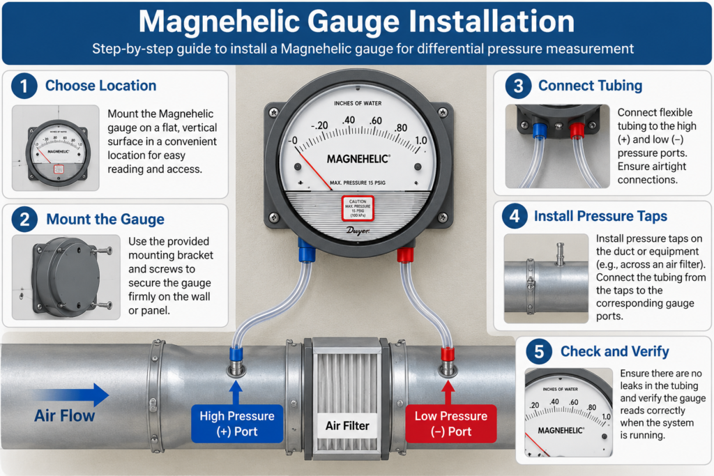 Magnehelic Gauge Installation