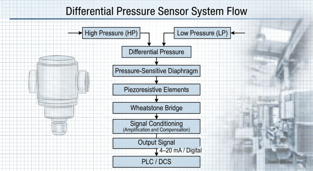 Piezoresistive Pressure Sensor Diagram